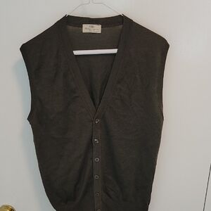 Men's Black Button-Up Vest